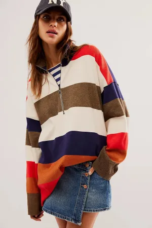 Free People Coastal Stripe Pullover - SET SAIL COMBO