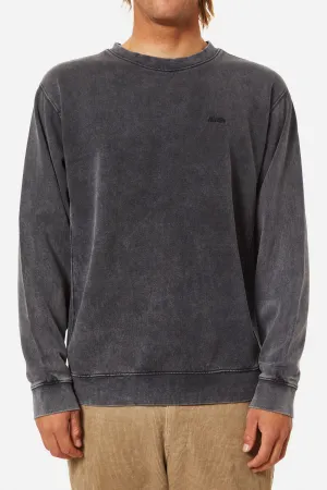 KATIN EMBROIDERED CREWNECK - BLACK SAND WASH