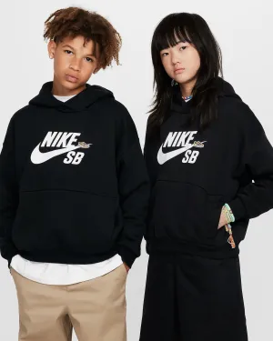 Nike SB Kid's Icon Fleece EasyOn - BLACK WHITE