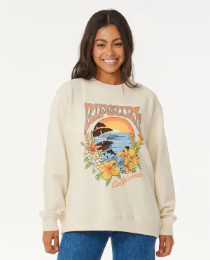 Rip Curl Flora Desto Regular Crew - California Off White