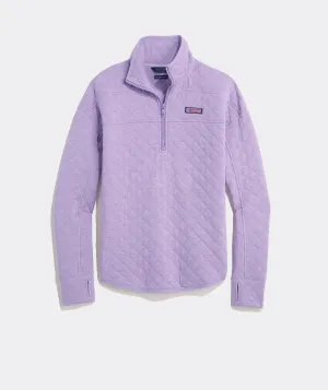 Vineyard Vines Womens Quilted Dreamcloth Shep 1/4 Zip Shirt